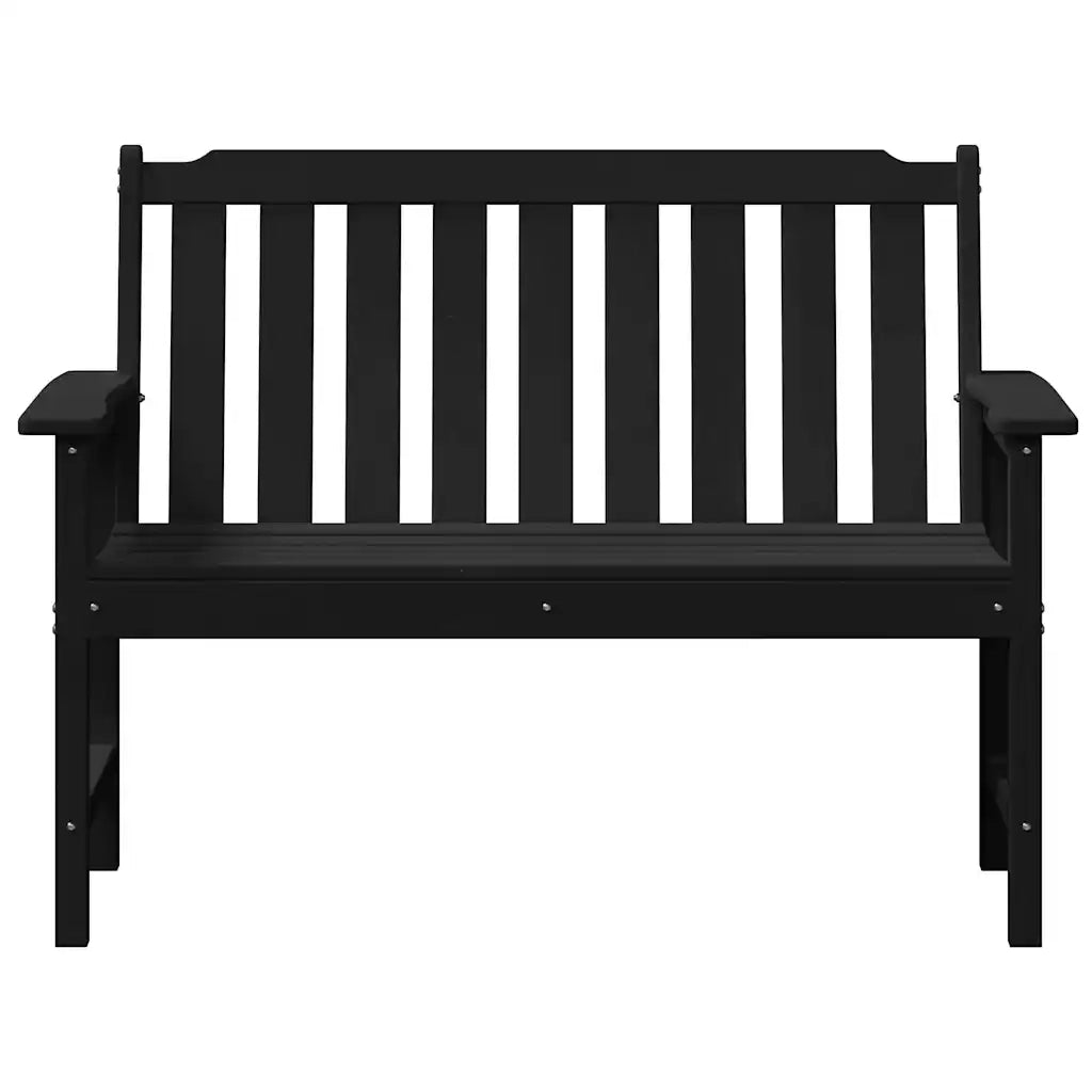 Panchina da giardino Nero 120 x 59 x 88 cm HDPE 42006602