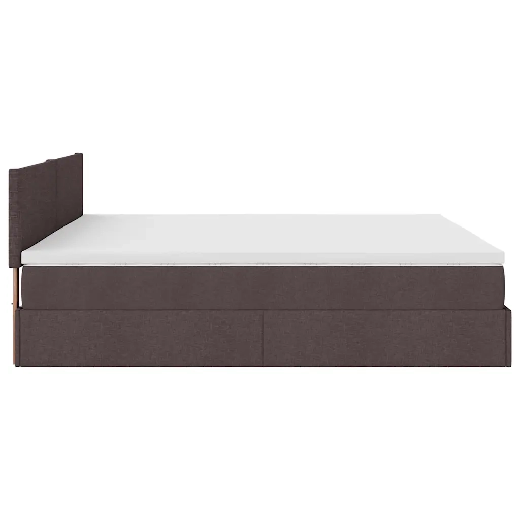 Struttura Letto Pouf con Materassi 200x200 cm in Tessuto 3312253