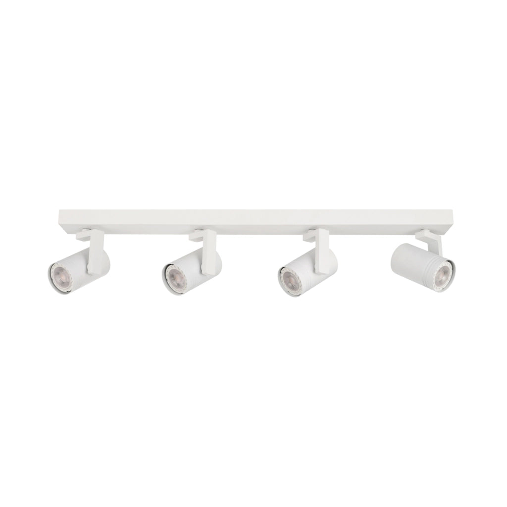 Spot soffitto moderno 4 luci bianco orientabile GU10 Italux