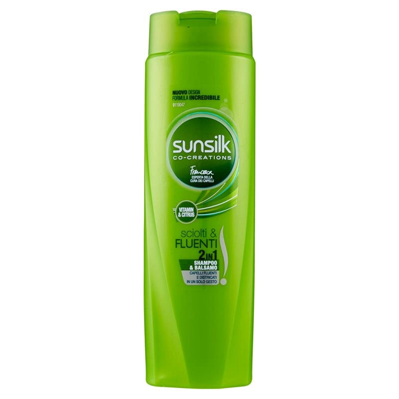 SET 4 SUNSILK SHAMPOO IN FORMATO DA 250ML 2IN1 SCIOLTI E FLUENTI