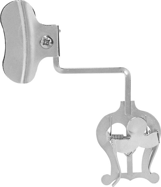 Tromba Universale - Marching Bladmuziek Stand - Supporto per Partiture - Manubrio in Acciaio e Argento.