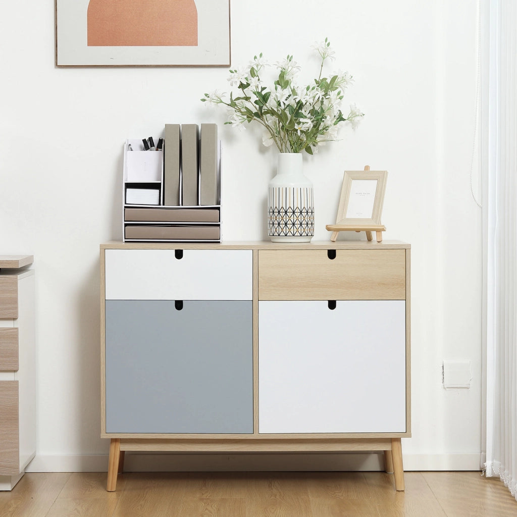 Armadio con ante e cassetti ¨C zephmum ¨C multicolore 100x40x79,5 cm