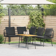 Set Divano da Giardino 2 pcs Nero polyrattan 3328652