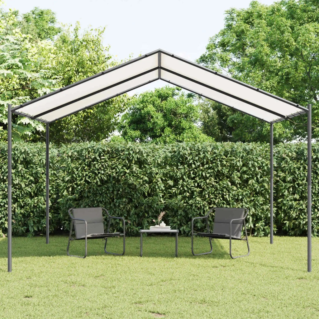 Gazebo Bianco 4 x 4 x 2,6 m Acciaio e Poliestere 362452