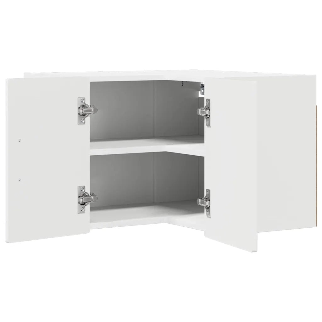 Mobile angolare per parete PORTO Bianco Lucido 57 x 57 x 40 cm