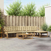 Set di divani da esterno 6 pcs Bianco e Beige 79 x 79 x 37 cm 3388623