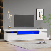 Mobile TV con LED 16 Colori e 3 Cassetti ¨C Xylo ¨C Bianco Lucido 160x39x42 cm