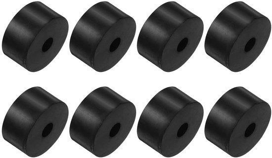 Accessori per Auto - Spaziatori in Neoprene - Pads di isolamento antivibrazioni - 8 pezzi - 10 x 20 x 40 mm - Nero.