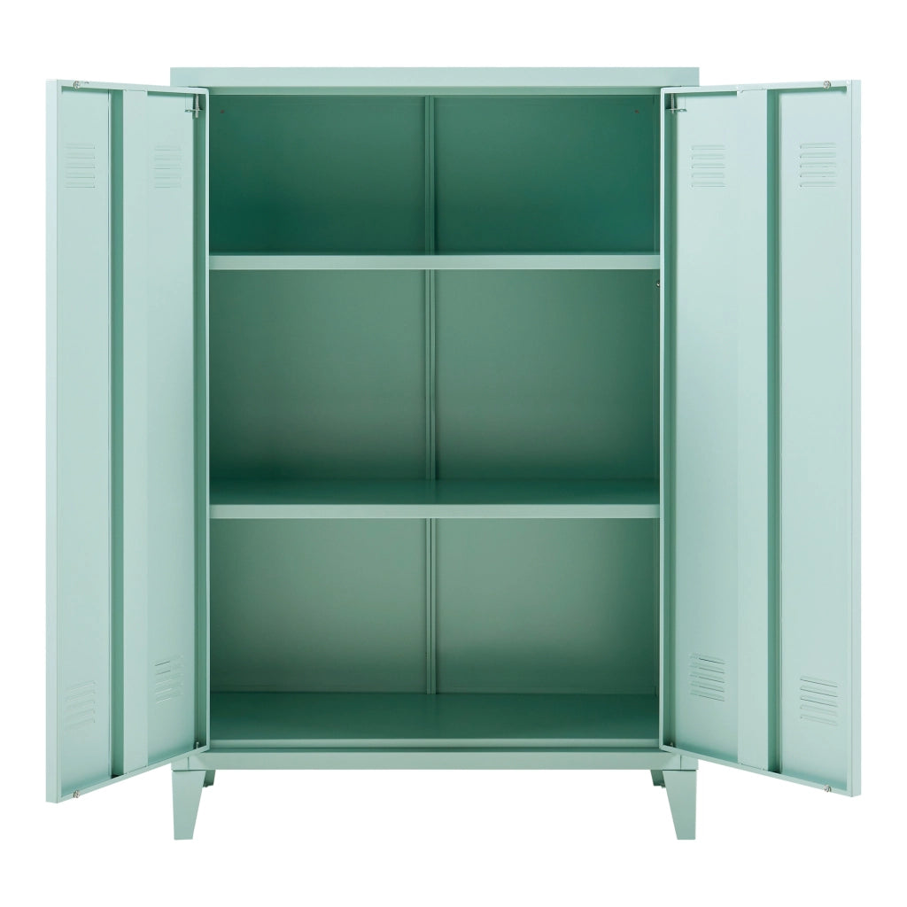 Armadietto da Ufficio Oripää in Acciaio 110 x 75 x 33 cm Verde Pastello [en.casa]