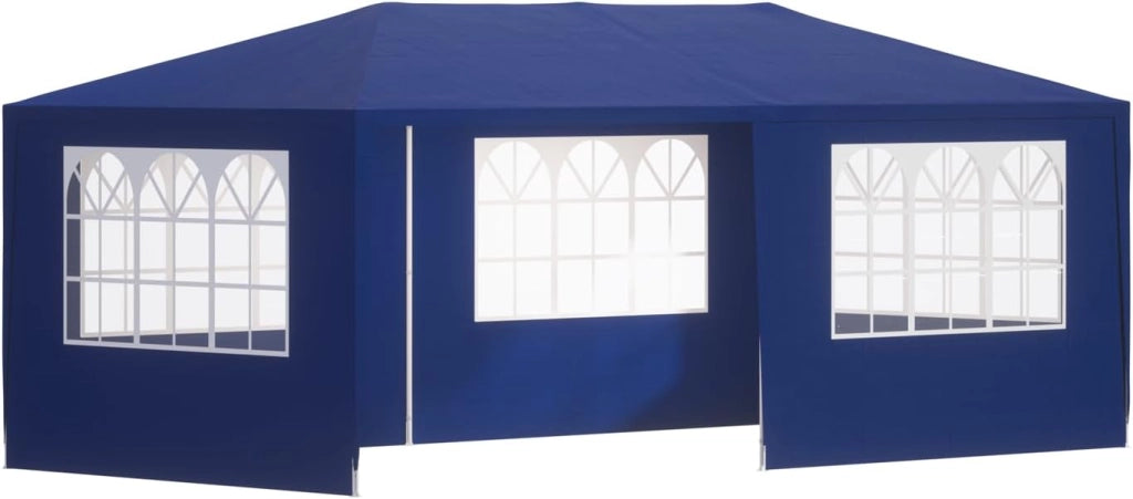 Gazebo da Giardino 3x6m Protezione UV 18m² Idrorepellente 6 Pareti Tenda Feste Padiglione Tendone Giardino