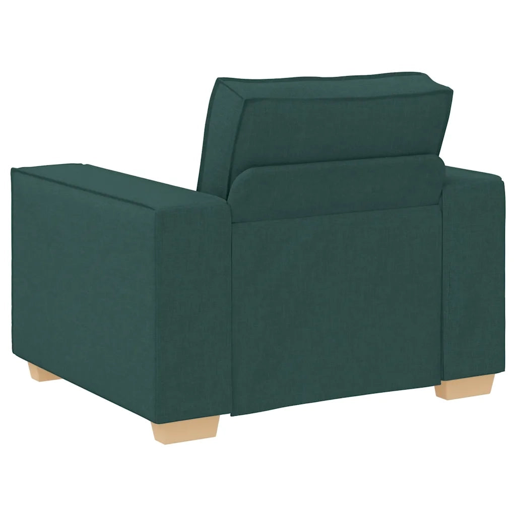 Poltrona Divano-Divano Sedia Verde Scuro 100x78x84 cm Tessuto