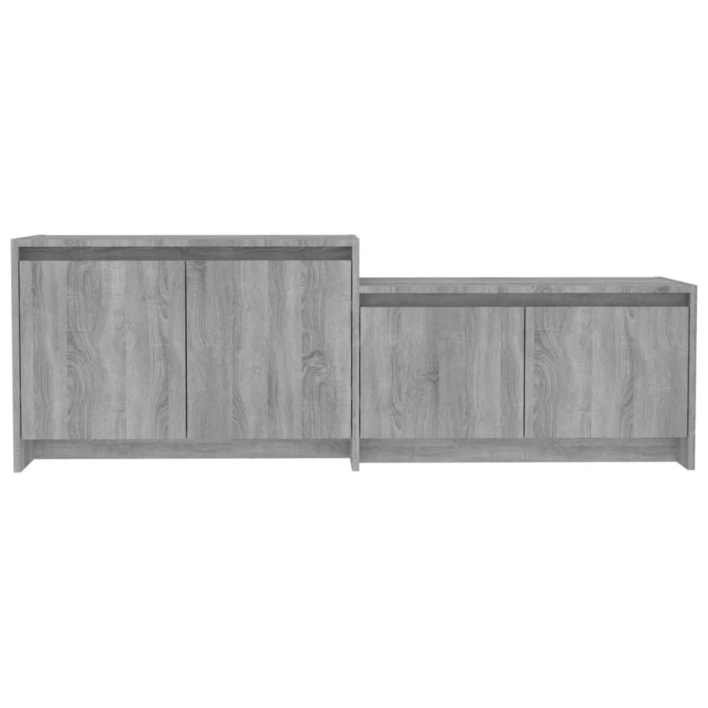 Mobile TV multimediale mensola TV credenza TV sala da pranzo soggiorno camera da letto Sonoma 146,5 x 35 x 50 cm legno ingegnerizzato grigio 02_0028391