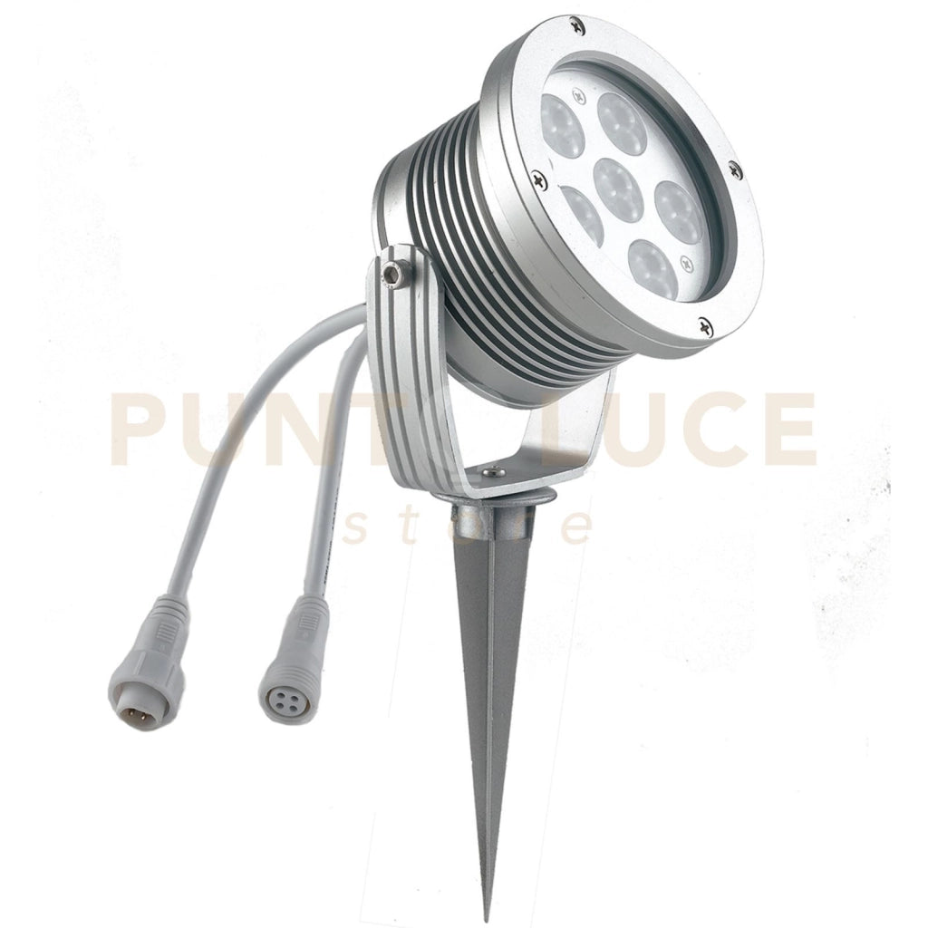 PROIETTORE LED IRIDE DC24V BIANCO 18W 1620LM 6000K DIMMERABILE IP65 CON PICCHETTO 12X14,8CM