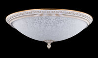 Plafoniera Ceiling & Wall in Metallo Pascal Bianco con Oro