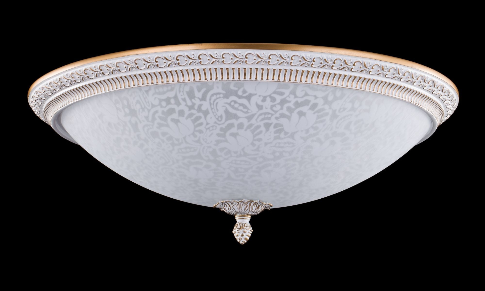 Plafoniera Ceiling & Wall in Metallo Pascal Bianco con Oro