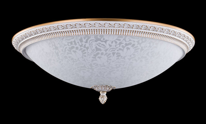 Plafoniera Ceiling & Wall in Metallo Pascal Bianco con Oro
