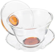 Set di Tazze in Vetro per Tè con 4 Mok e Coperchio - Tazza per Tè, Tazze per Tè e Mok per Espresso