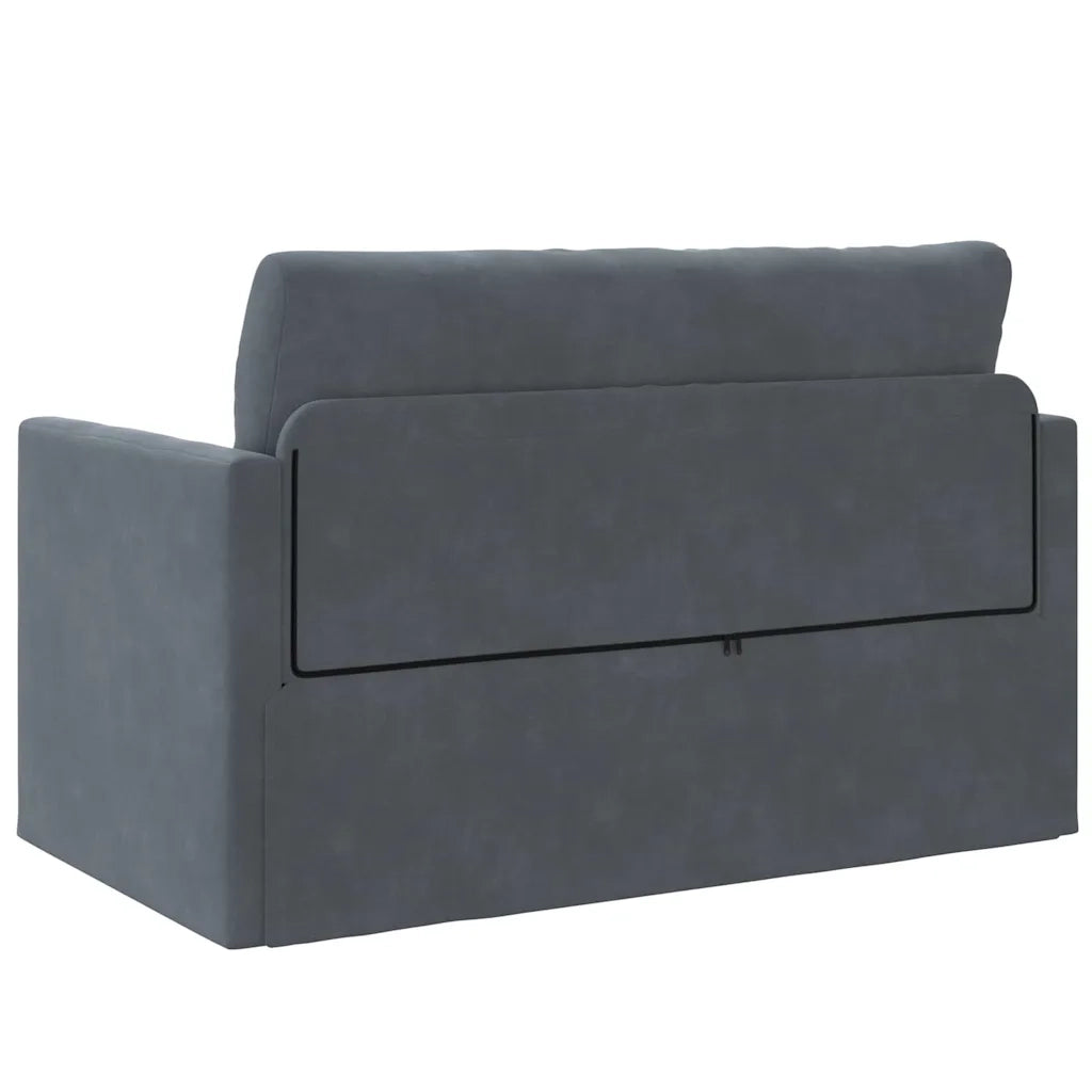 Divano letto-Sofa Letto-Daybed Grigio scuro 124 x 204 x 61 cm Velluto