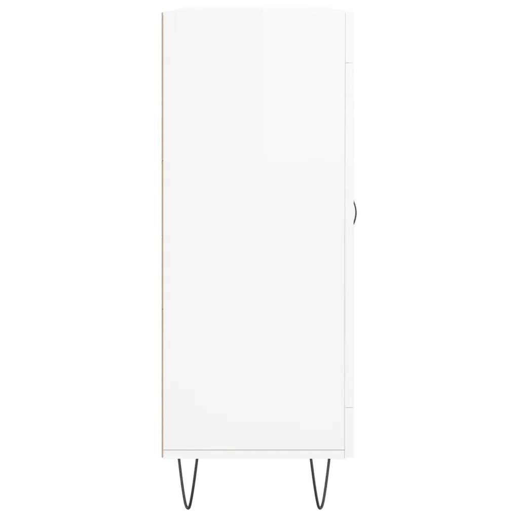 Credenza 69,5x34x90 cm in Legno Multistrato Bianco Lucido 828038