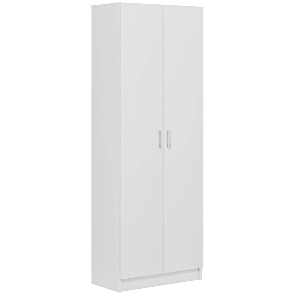 Libreria Moderna con Ripiani Regolabili ¨C zephmum ¨C Legno, Bianco, 60x31.5x165 cm