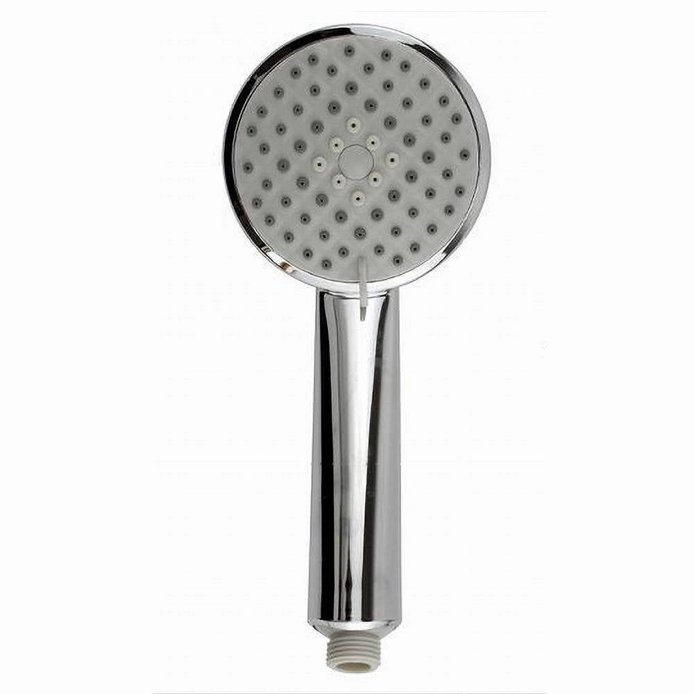 Trade Shop - Soffione Doccia 11 X 23 Cm Doccetta Tonda Multigetto Di 3 Tipi Regolabile 69066 -