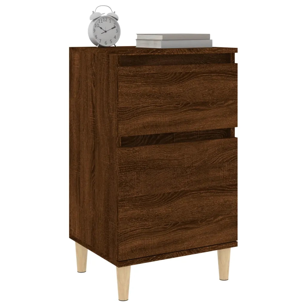 Comodini 2pz Rovere Marrone 40x35x70 cm