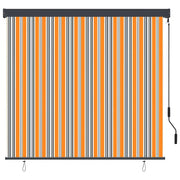 Tenda a rullo | Tenda avvolgibile Giallo e Blu 180 x 250 cm Tessuto e Alluminio