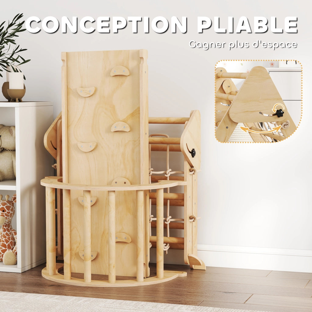 Casa gioco bambini con scivolo e scala ¨C zephmum ¨C legno naturale