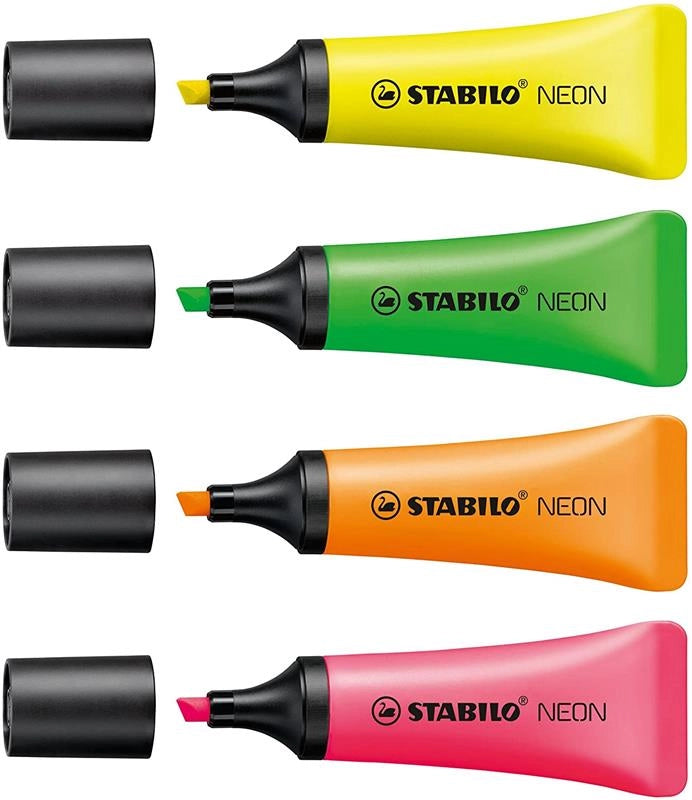 STABILO NEON 4 PEZZI EVIDENZIATORI