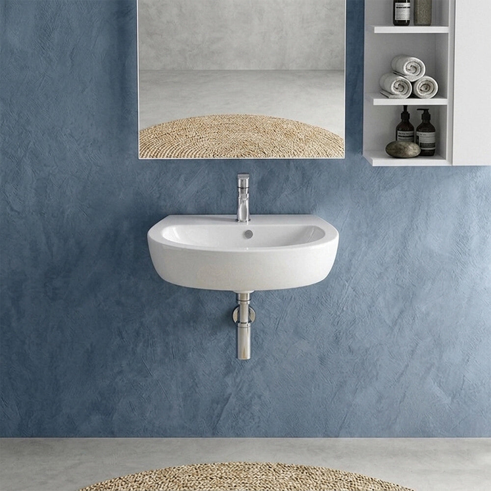 Lavabo sospeso 55 cm bianco lucido Demy Dolomite