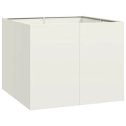 Fioriera | Cassetta per fiori | Vaso Bianca 100x100x80 cm in Acciaio
