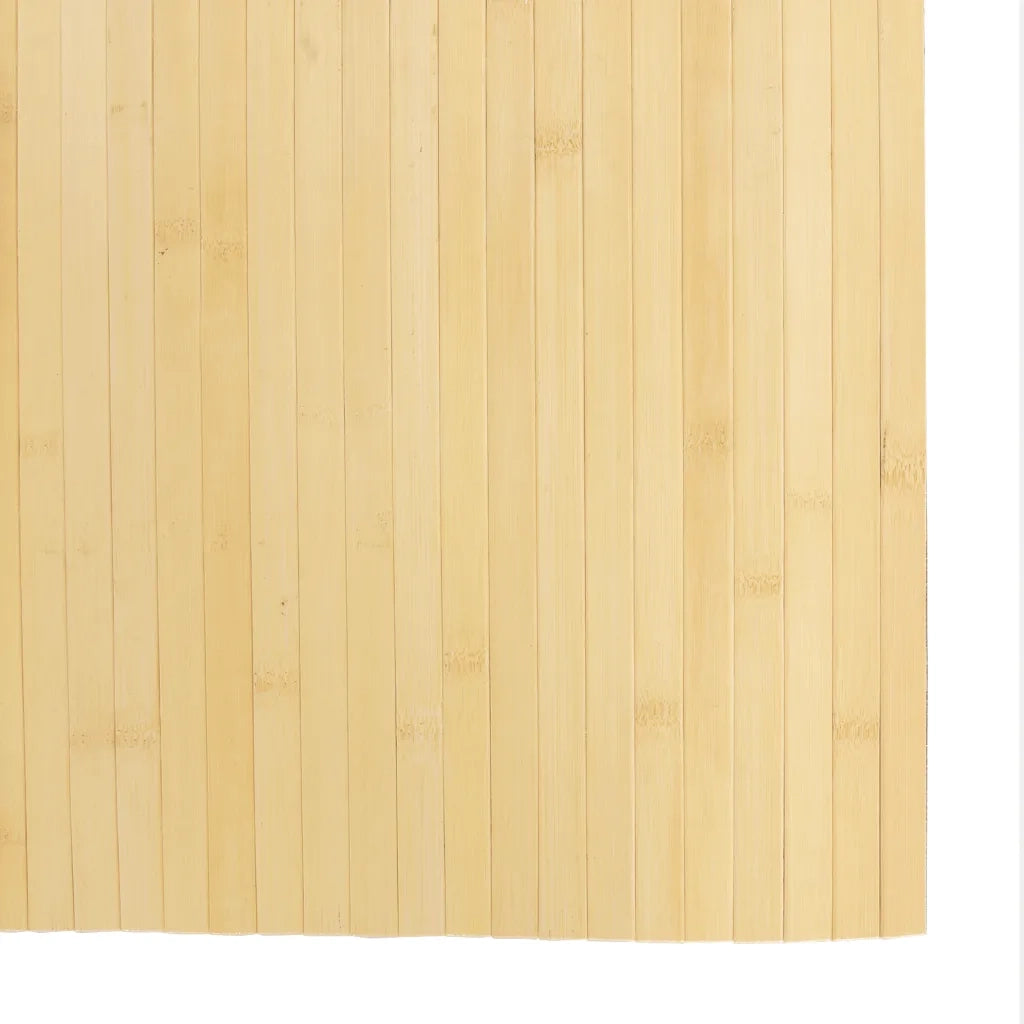 Tappeto Rettangolare Natura Chiaro 80x200 cm in Bambù 376777