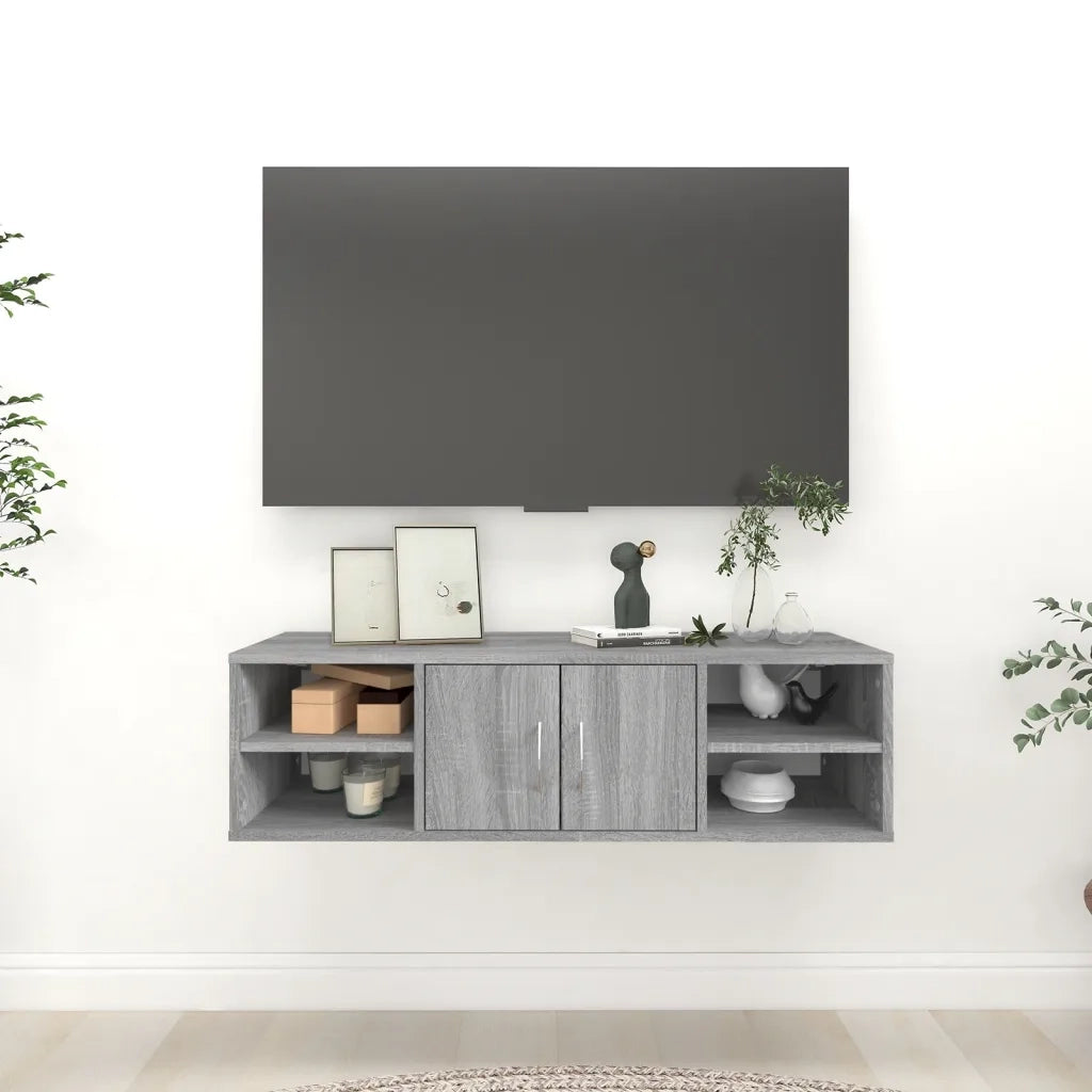 Mensola a Muro | Mensola a parete Grigio Sonoma 102x30x29 cm Legno Multistrato