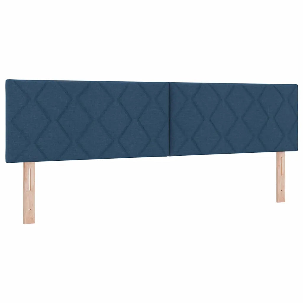 Letto a molle con testiera Blu 180 x 200 cm Tessuto 3340296