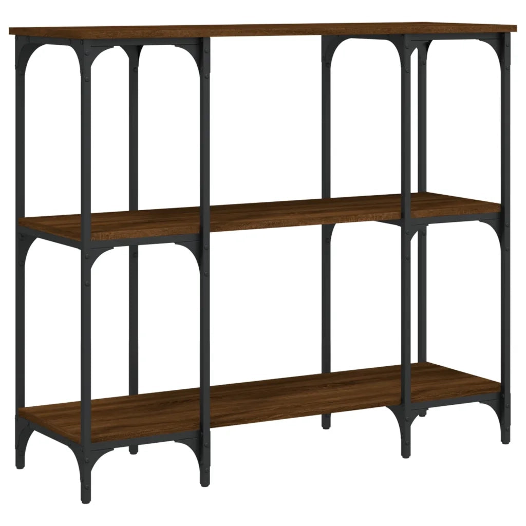 Tavolino Consolle-Tavolino da soggiorno-Tavolo Rovere Marrone 102x35x90 cm Legno Multistrato