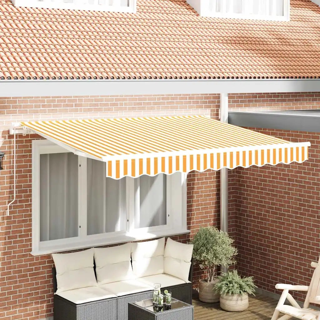 vidaXL Tenda Retrattile Giallo e Bianco 250 x 200 cm