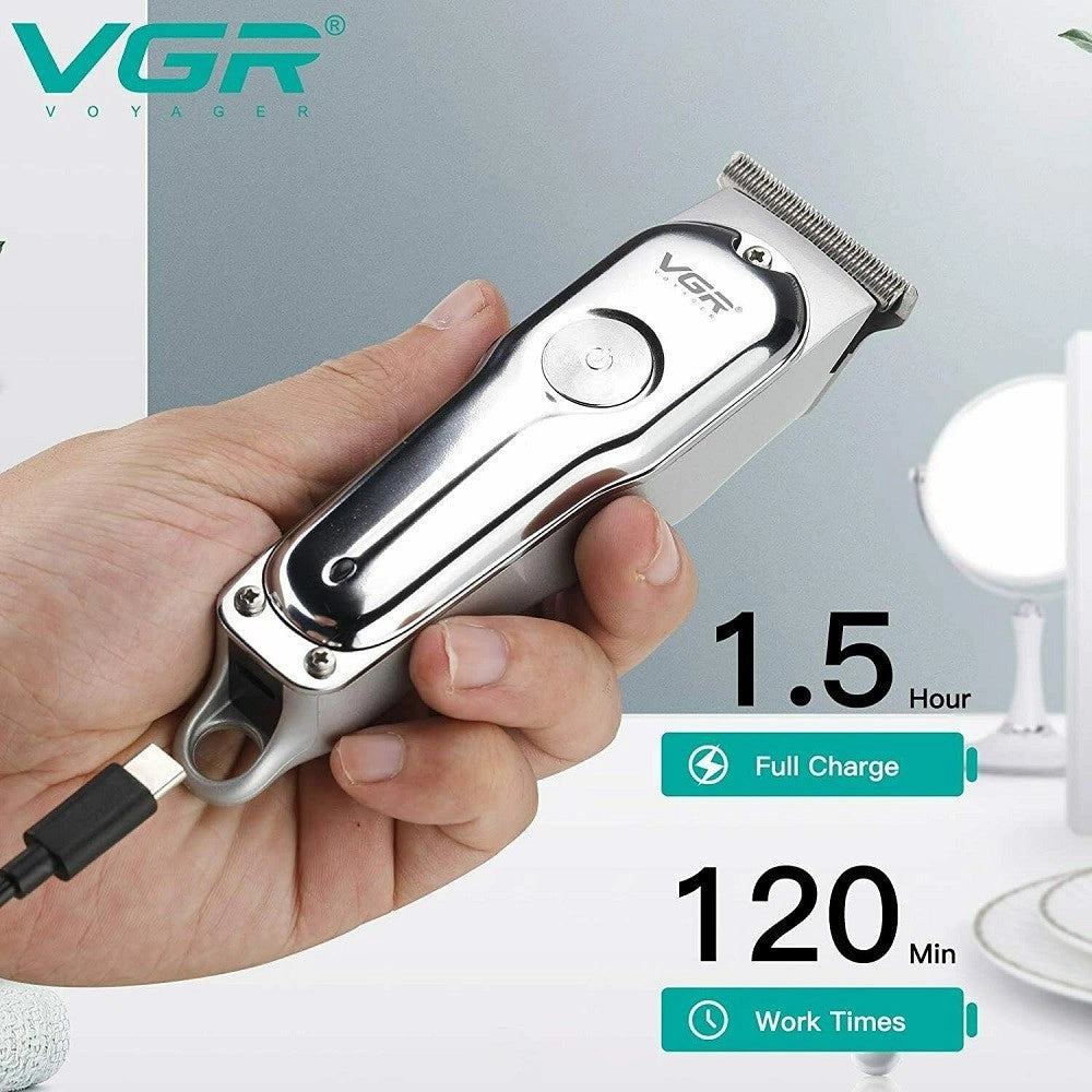 Trade Shop - Trimmer Vgr V-071 Capelli Barba Corpo Ricaricabile Barbiere Elettrico Senza Fili -