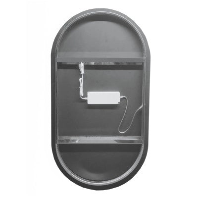 Specchio ovale LED 62x110 illuminazione perimetrale e installazione reversibile