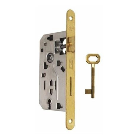 SERRATURA PER PORTE IN LEGNO 'PATENT' FRONTALE BORDO QUADRO BONAITI E30 Nichelata - BONAITI