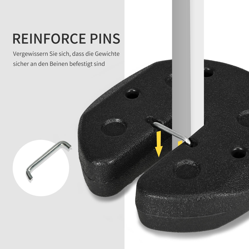 Set 4 Pesi per Gazebo 12 kg ¨C Xylo ¨C Con Perni Fissaggio e Cinghia Trasporto