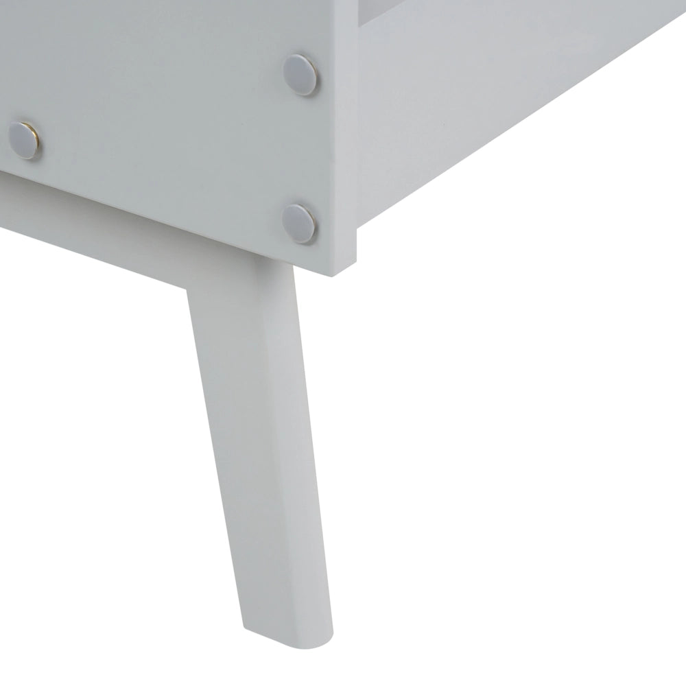 Letto singolo moderno con rete a doghe in legno di pino grigio 90 x 200 cm cameretta moderna