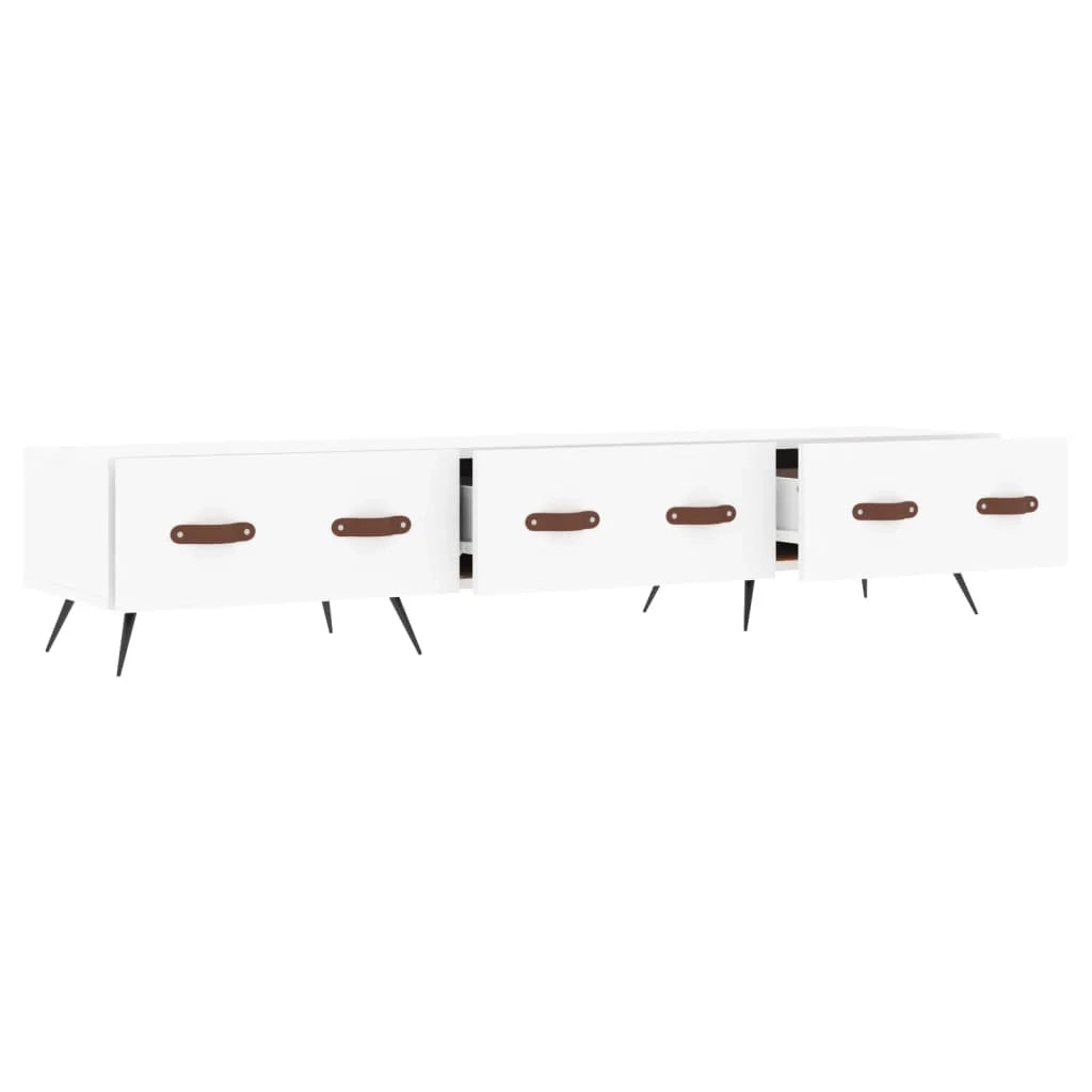 Mobile TV multimediale mensola TV credenza TV sala da pranzo soggiorno camera da letto 150 x 36 x 30 cm legno ingegnerizzato bianco 02_0026019