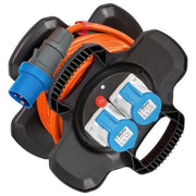 Brennenstuhl 1169730101 Avvolgicavo CEE X-Gum con 2 Prese CEE e 3 Prese Schuko IP44 H07RN-F 3G2.5 10 m colore Arancione