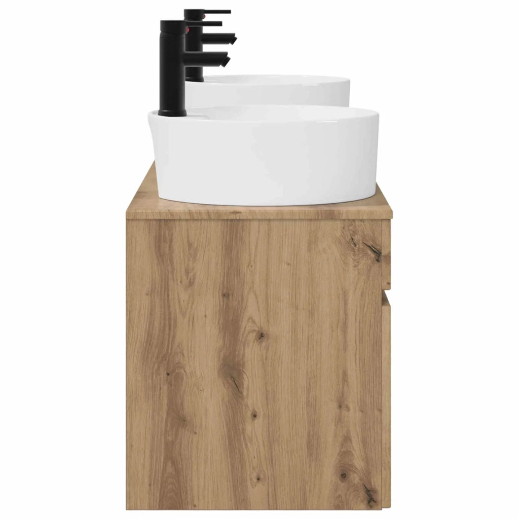 Set di Armadi da Bagno 3 pz Rovere Artigianale 3405756