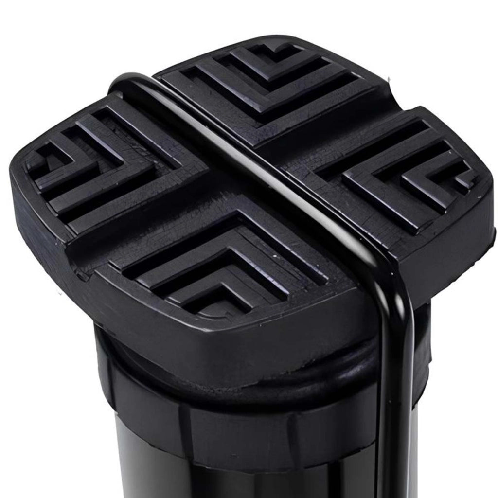 Mini pompa a pedale manuale 24 cm in alluminio con manometro integrato Nero Avizar