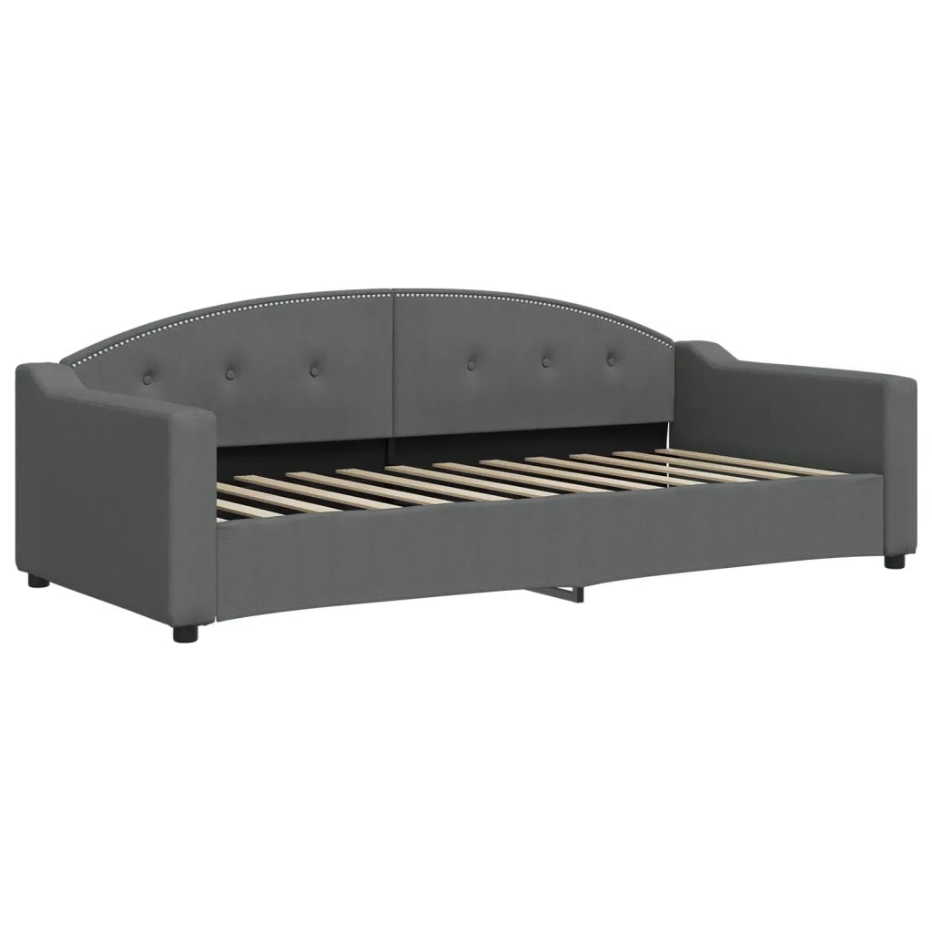 Divano Letto con Letto Estraibile-Sofa Letto-Daybed Grigio Scuro 90x200cm Tessuto 773957