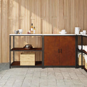 Set di Stoccaggio per Cucina con lo scaffale 2 pcs Ruggine 3392658