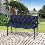 Cuscino per panca 3 posti 150x98x8 cm blu