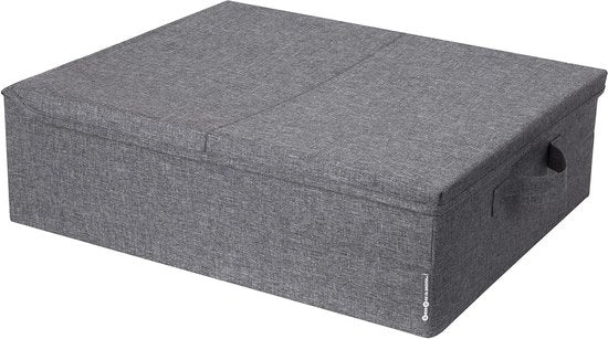 Cassetto ripiegabile per sotto il letto - Grigio - Poliestere e cartone