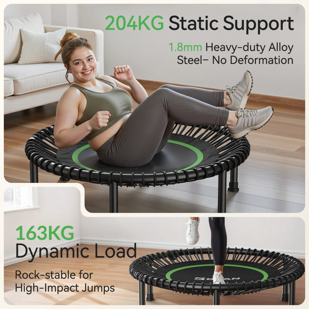 Trampolino Pieghevole Fitness 102CM ¨C zephmum ¨C Grigio